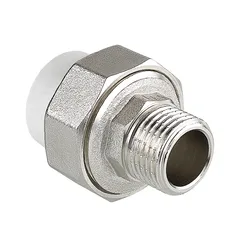 Муфта разъемная 25x1' НР полипропиленовая PPR американка, белая