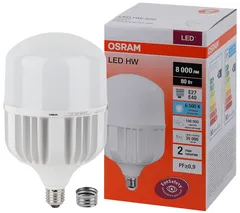 LED HW 80W/865 140-265V E27/E40 8000lm d138x235 - лампа OSRAM+адаптор