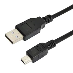 Кабель mini USB - USB A, 0.2м., черный,