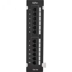 Патч-панель настенная 12 портов RJ-45. UTP. Cat.5e