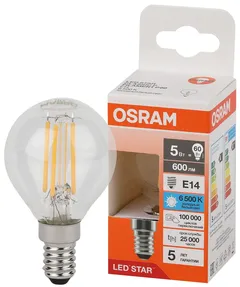 LED STAR CL P 60 5W/865 220-240V FIL CL E14 600lm - LED лампа шарик OSRAM