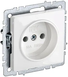 BRITE Розетка 1-местная без заземления без защитных шторок 10А РС10-1-0-БрБ белый