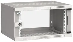 Шкаф настенный LINEA WE 6U 600х450мм дверь стекло серый