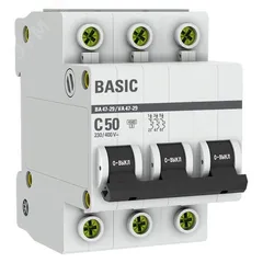 Выключатель автоматический однополюсный 40А С ВА47-29 4.5кА