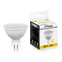 Лампа светодиодная LED 5вт 230в G5.3 теплый