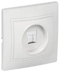 KVARTA Розетка 1-местная компьютерная RJ45 кат.5е РК10-КБ белый