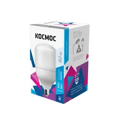 Лампа светодиодная LED 40Вт 220В Е27 D100х168 4500К белый 3800 лм