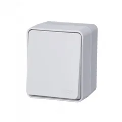 AtlasDesign Profi54 переключатель одноклавишный IP54 10 АХ, БЕЛЫЙ, Россия