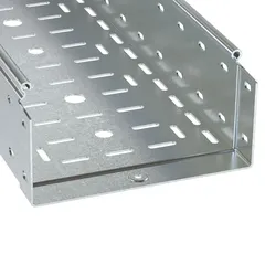 Лоток перфорированный 150х100 L 3000 толщина 1,5 мм, цинк-ламельный