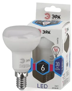 Лампа светодиодная LED 6 Вт 480Лм 4000К рефлектор нейтральный E14 170-265В LED R50-6W-840-E14 Standart