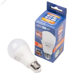 Лампа светодиодная LED 20Вт A60 E27 4000K низковольтная 12-48V