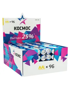 Батарейка алкалиновая пальчиковая АА LR6 упаковка 96 шт