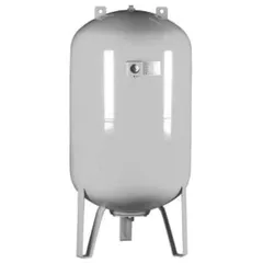 Бак мембранный CW-LV 100, серый, 10 бар, вертикальный, на ножках, с манометром, 1'