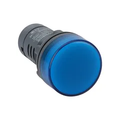 Лампа сигнальная SB7 моноблочная 22мм синяя LED 230В АС