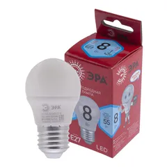 Лампа светодиодная LED 8 Вт 640Лм 4000К шар нейтральный E27 220-240В LED P45-8W-840-E27 Red Line