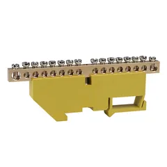 Шина нулевая с изолятором OptiKit BB-D-PE-DIN-12-6х9-желтый