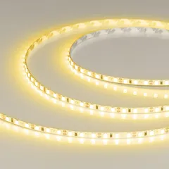 Светодиодная лента RT-A120-5mm 12V Yellow (9.6 W/m, IP20, 5m)