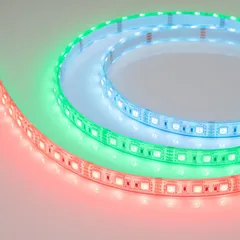 Светодиодная лента герметичная RTW-PU-B60-12.5mm 12V RGB (14.4 W/m, IP68, Wire 2m, 5m)