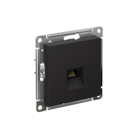 Розетка ATLASDESIGN компьютерная RJ45 механизм карбон