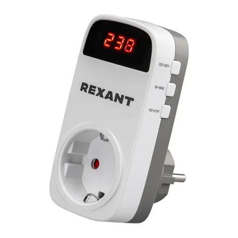 Реле напряжения вилка-розетка c дисплеем 16А REXANT
