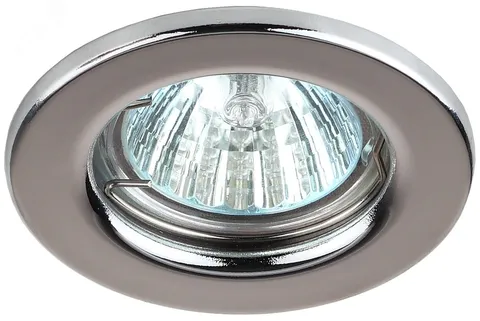 Светильник штампованный MR16,12V/220V, 50W хром ST1 CH