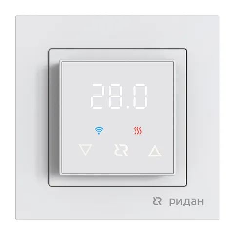 Терморегулятор Ridan Classy для теплого пола c Wi-Fi, с комбинацией датчиков, белый, 16А