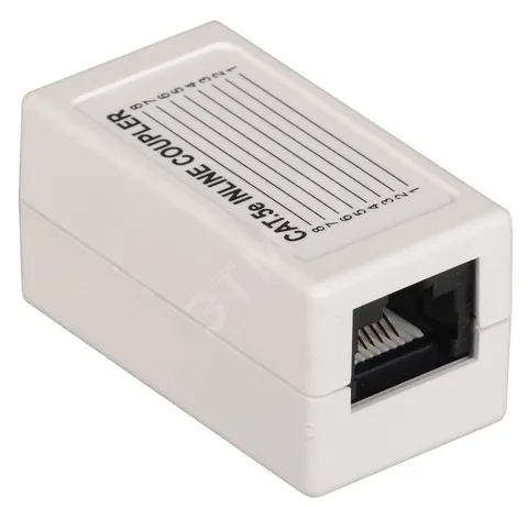 Проходной адаптер кат.5E UTP тип RJ45-RJ45 (8P8C) белый
