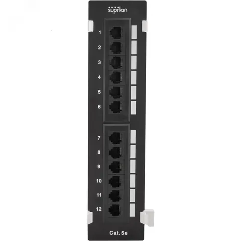 Патч-панель настенная 12 портов RJ-45. UTP. Cat.5e