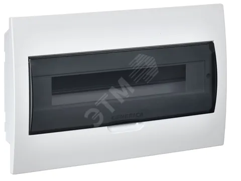 Корпус пластиковый ЩРВ-П-18 черная прозрачная дверь IP41