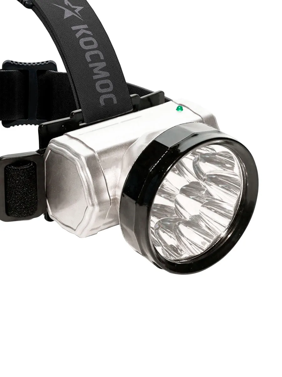 Фонарь аккумуляторный налобный Accu H10 LED 10LED аккум. NI-MH 300мА.ч встроен. ЗУ 1.2В КОСМОС