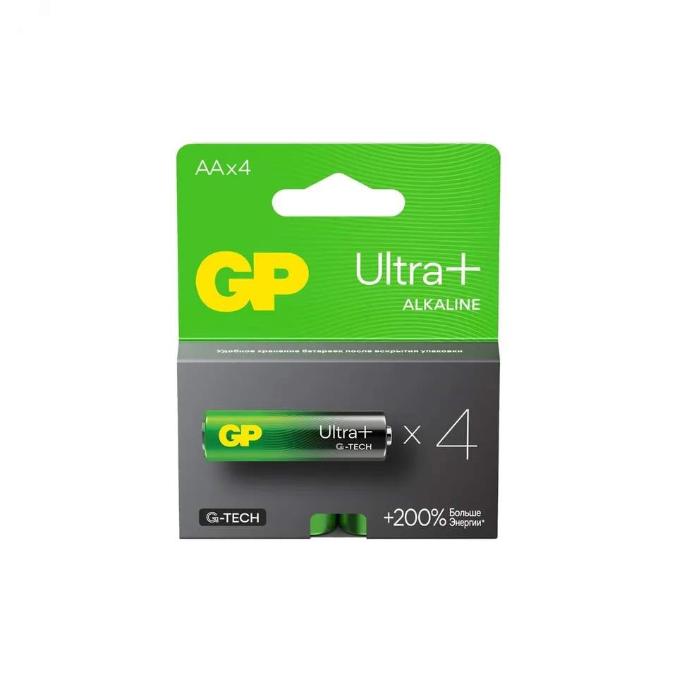 Батарейка алкалиновая c технологией G-tech GP Ultra Plus Alkaline 15А AА