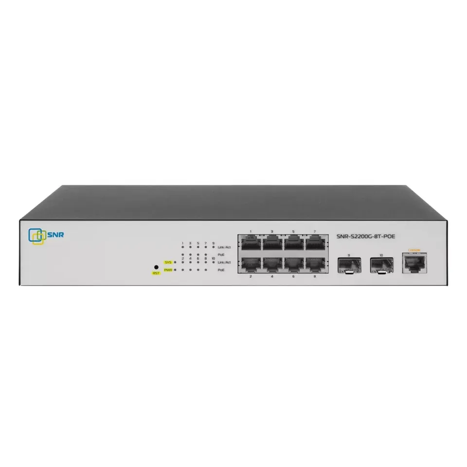 Коммутатор управляемый L2  8 портов RJ45/SFP 100 1000 Мб/сPoE 100Вт
