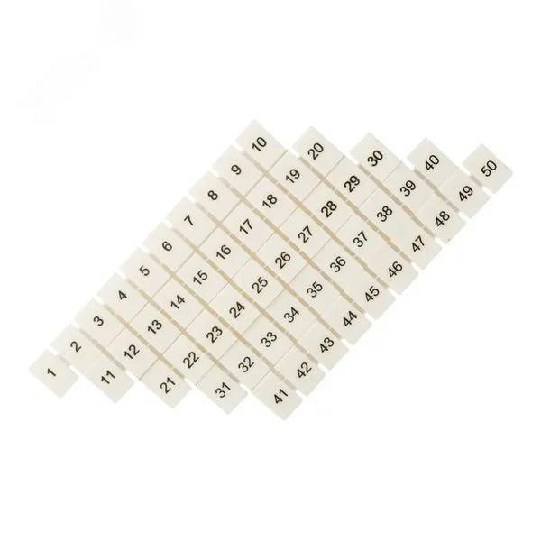 Маркеры для UT/ST/Push-in 2,5 с нумерацией 1-50 (100 шт.) EKF