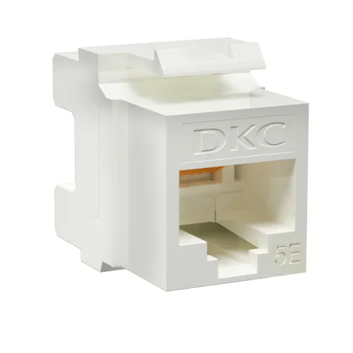 Модуль Кейстоун (Keystone) RJ45 CAT5E неэкр180 градусов белый
