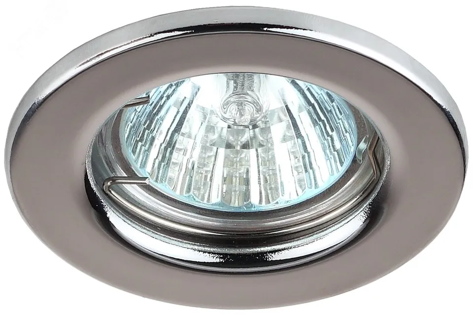 Светильник штампованный MR16,12V/220V, 50W хром ST1 CH