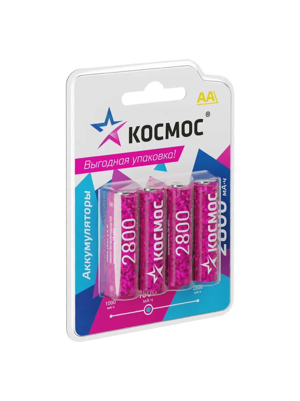 Батарейка аккумуляторная 9V Крона 200 мАч блистер 1 шт