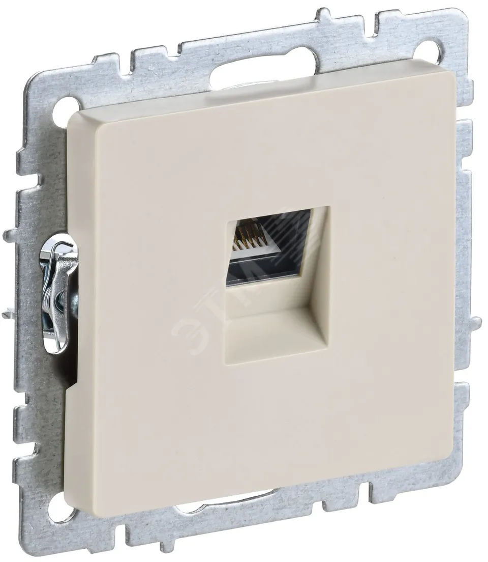 FLITE Розетка 2-местная RJ45/RJ11 категория 5Е/3 UTP РКТ5е/3-2-0-ФлЧ черный