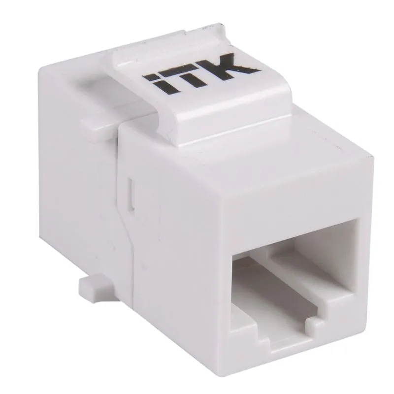 Проходной адаптер кат.5E UTP RJ45-RJ45 (8P8C) тип Keystone Jack белый