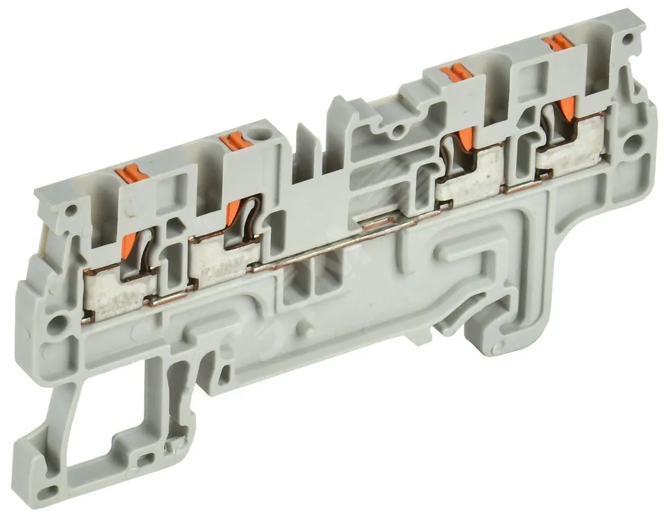 ARMAFIX Клемма пружин. Push-in CP-MC 4 вывода 1,5мм2 серая