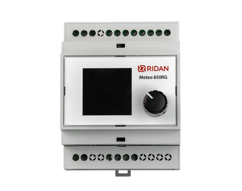 Терморегулятор Ridan Meteo 850RG на шину DIN, с датчиком температуры воздуха в комплекте
