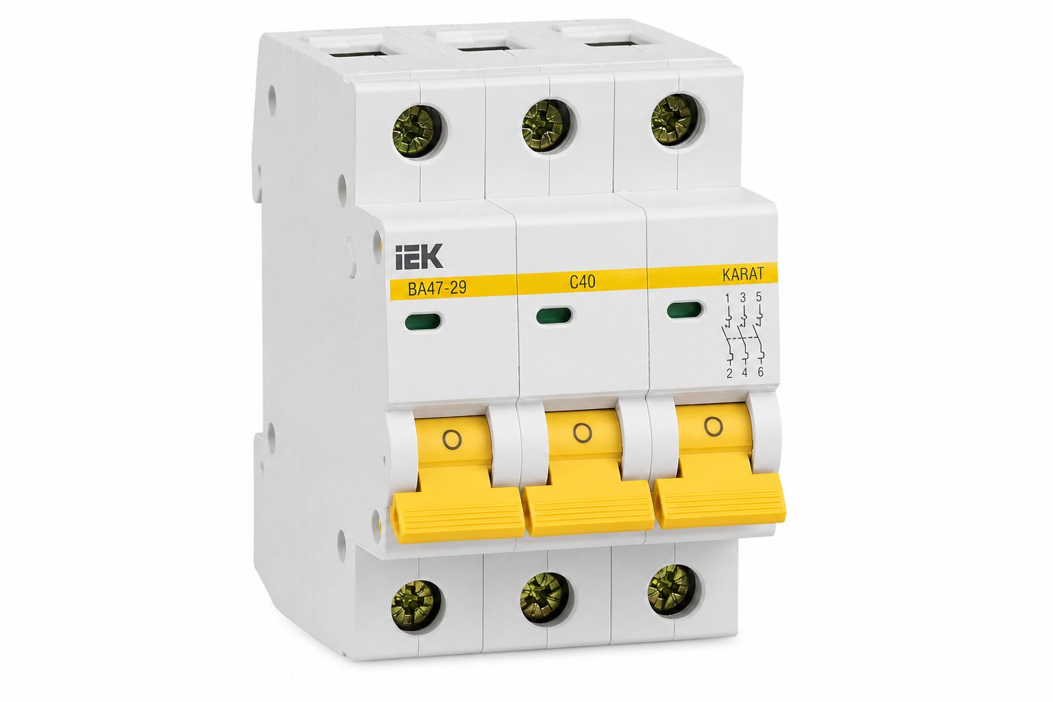 Автоматический выключатель 3P 25А C, IEK ВА47-29