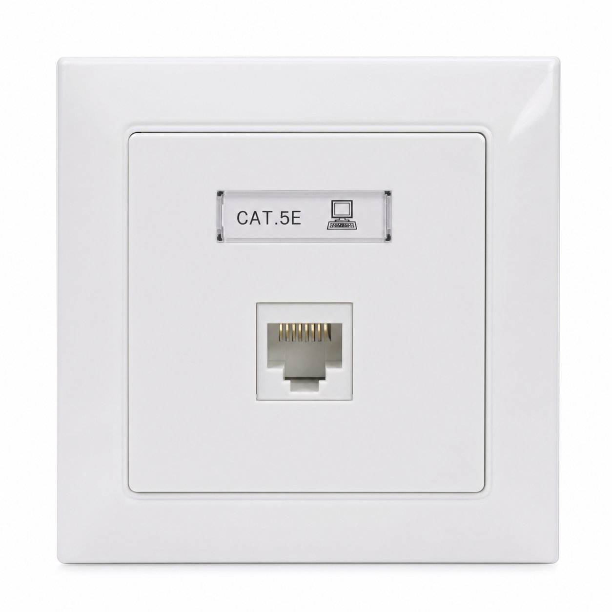 Розетка компьютерная RJ45 cat.5E белая EKF