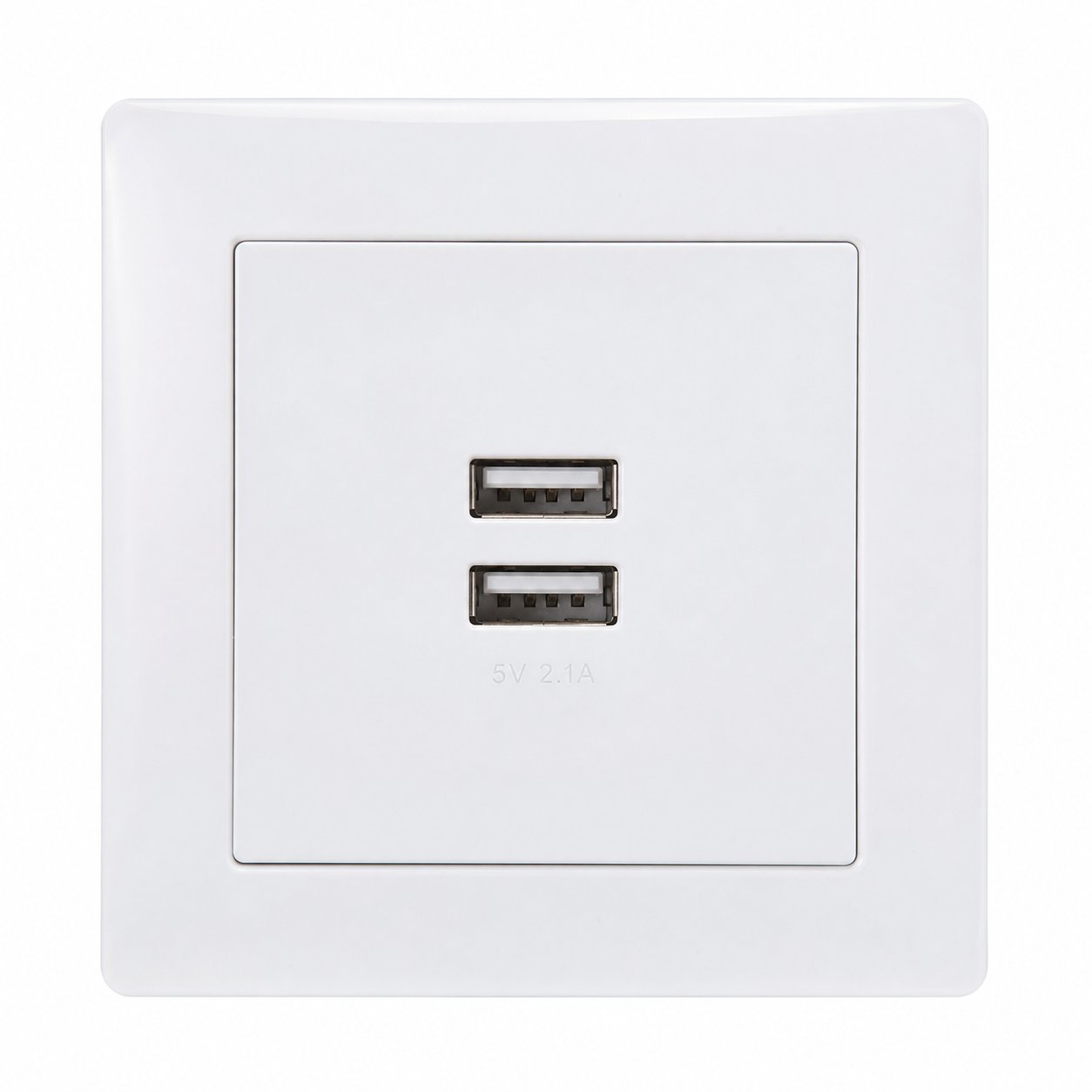 Розетка USB 2×A 2.1А белая IEK