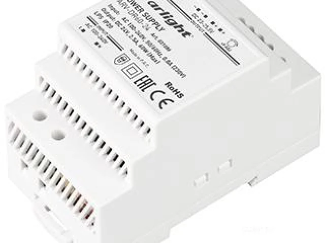 Блок питания ARV-DR60-24 (24V, 2.5A, 60W) (ARL, IP20 DIN-рейка)