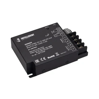 Диммер INTELLIGENT ARLIGHT SMART-PWM-101-83-DIM-SUF Black (12-48V, 1x20A, Rotary, 2.4G) (IARL, IP20 Металл, 5 лет)