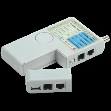 Тестер для витой пары 4в1 RJ45/RJ11/BNC/USB с элементом питания